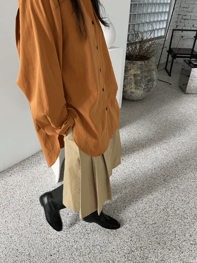 [제입고]cotton pleats skirt